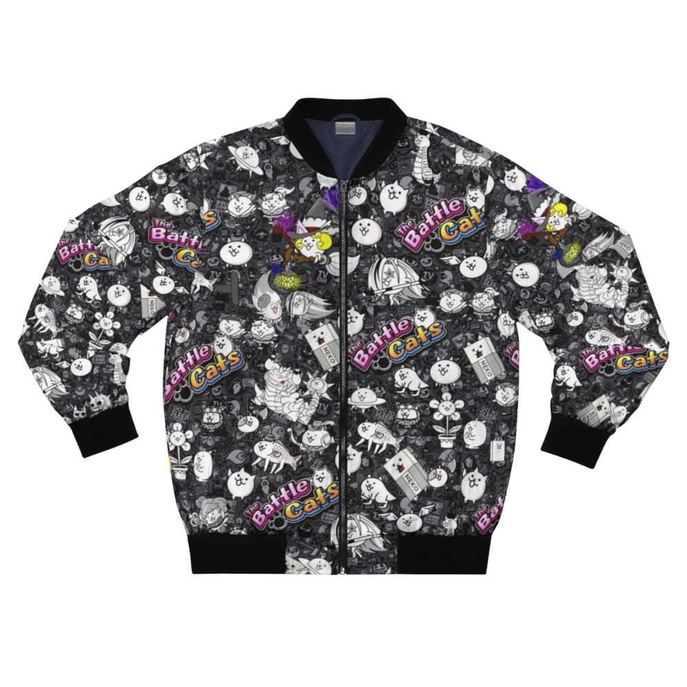 Battle Cats Cute Bomber Jacket with Adorable Cat Design