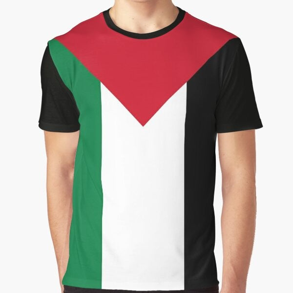 Middle East Palestine Flag Graphic T-Shirt