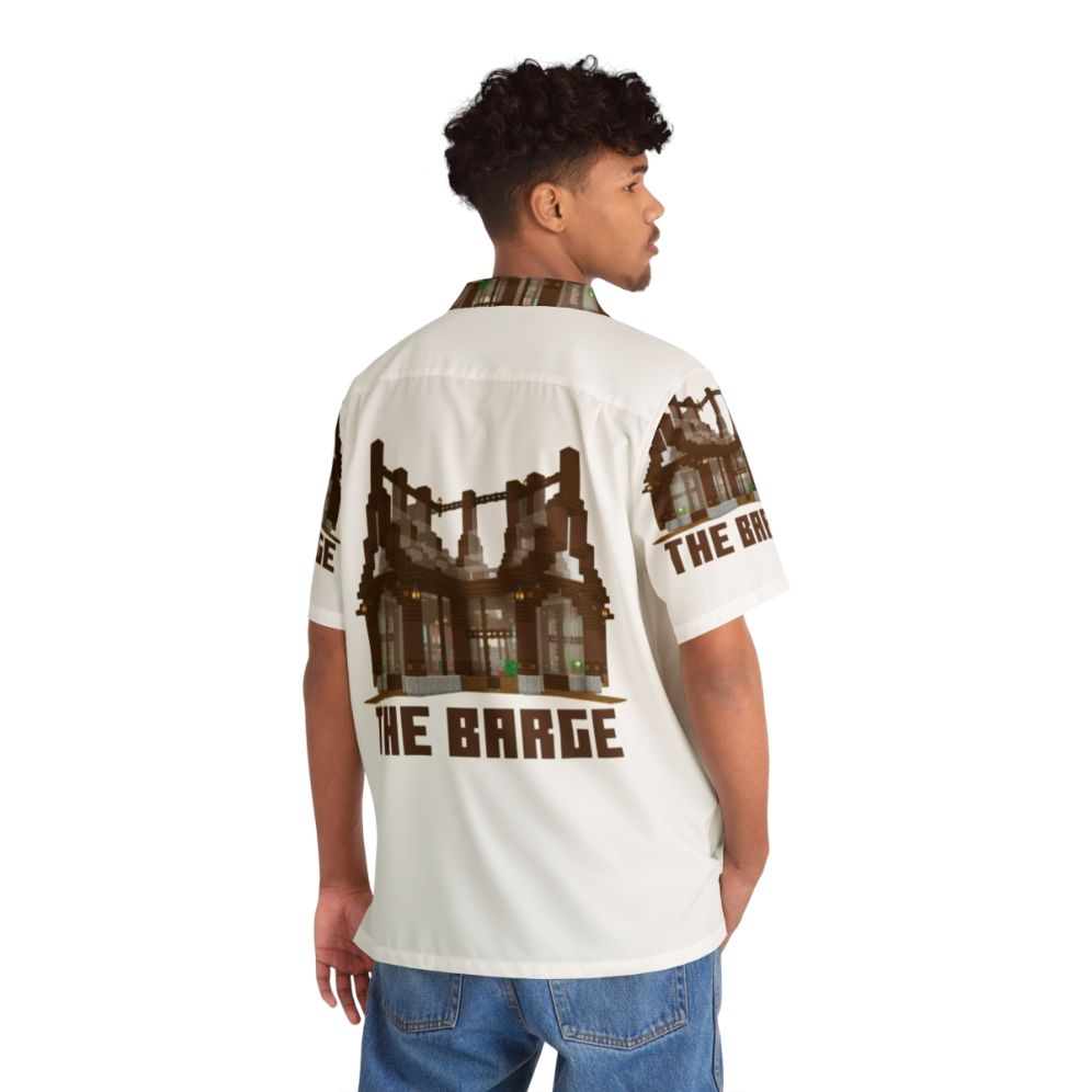 The Grian Barge Hawaiian Shirt - Hermitcraft Themed Apparel - People Back