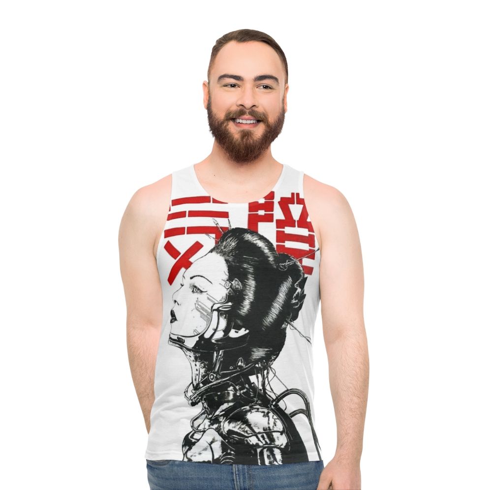 Vaporwave Japanese Cyberpunk Unisex Tank Top - men