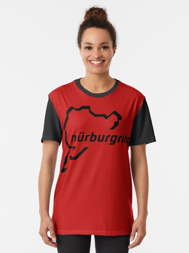 Nürburgring Nordschleife graphic t-shirt for speed and racing enthusiasts - Women