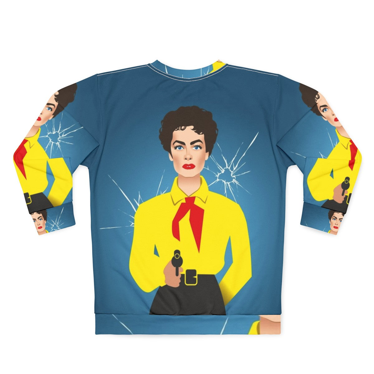 Vienna sweatshirt featuring vintage Hollywood diva style and Alejandro Mogolloart - Back