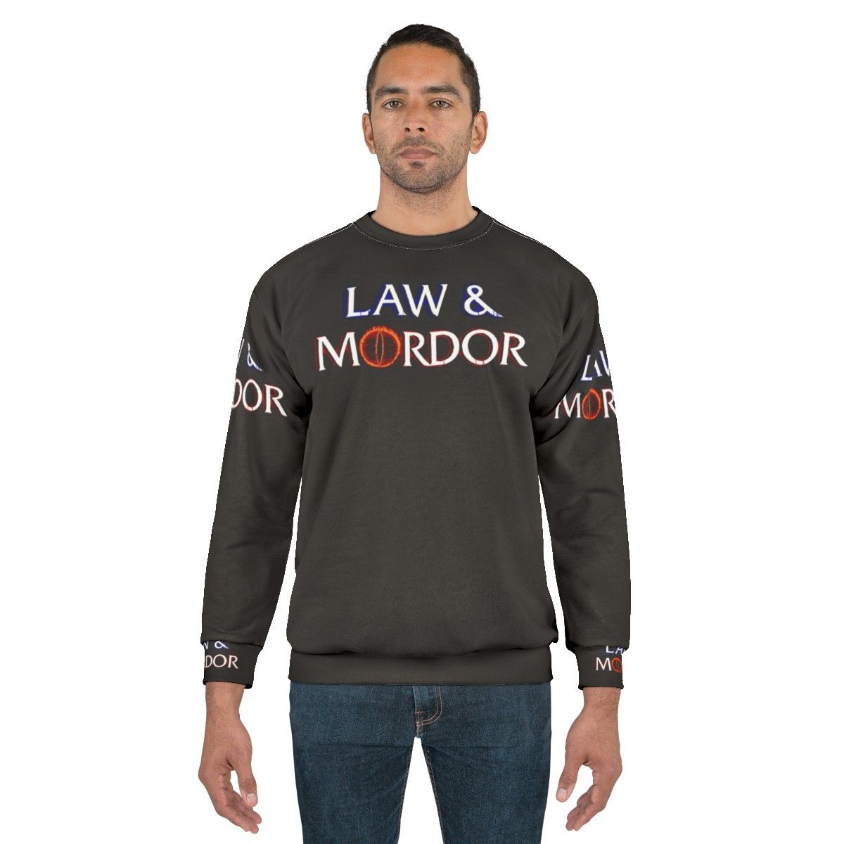 Lord of the Rings inspired "Law and Mordor" sweatshirt - men