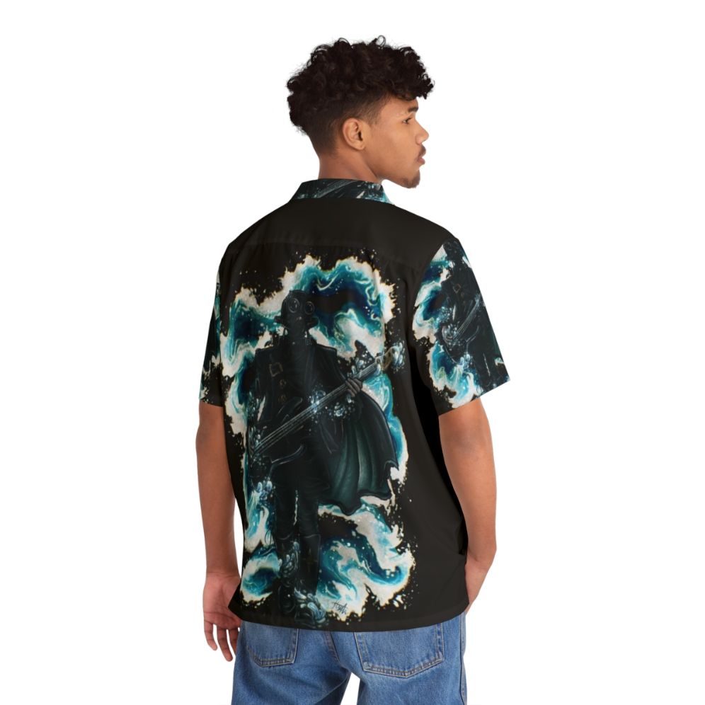 Rain Ghoul Hawaiian Shirt with Spooky Nameless Ghouls - People Back