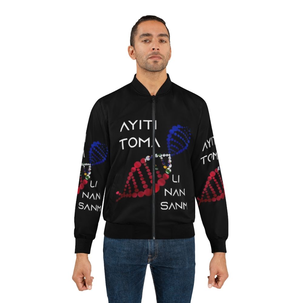 Ayiti bomber jacket with Haitian pride design - Lifestyle