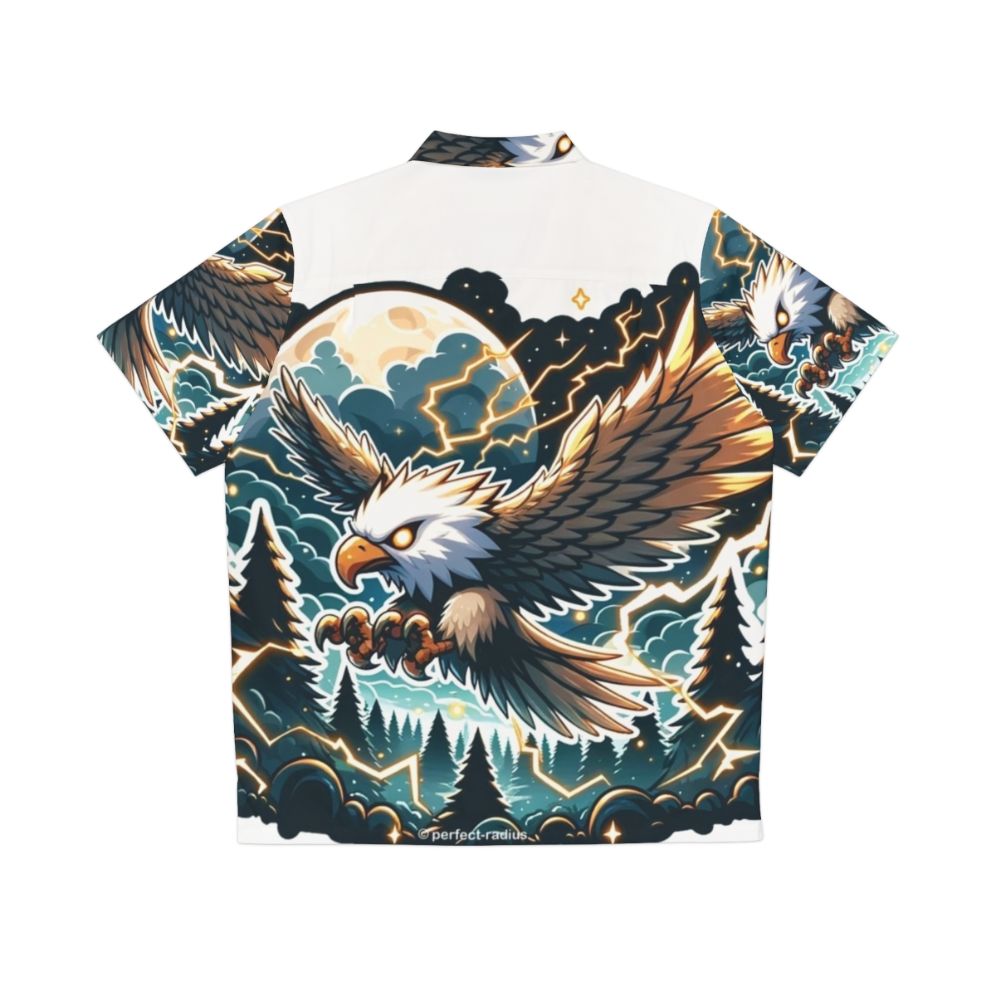 Legendary Thunder Eagle Hawaiian Shirt with Mythical Creatures and Tropical Patterns - Back