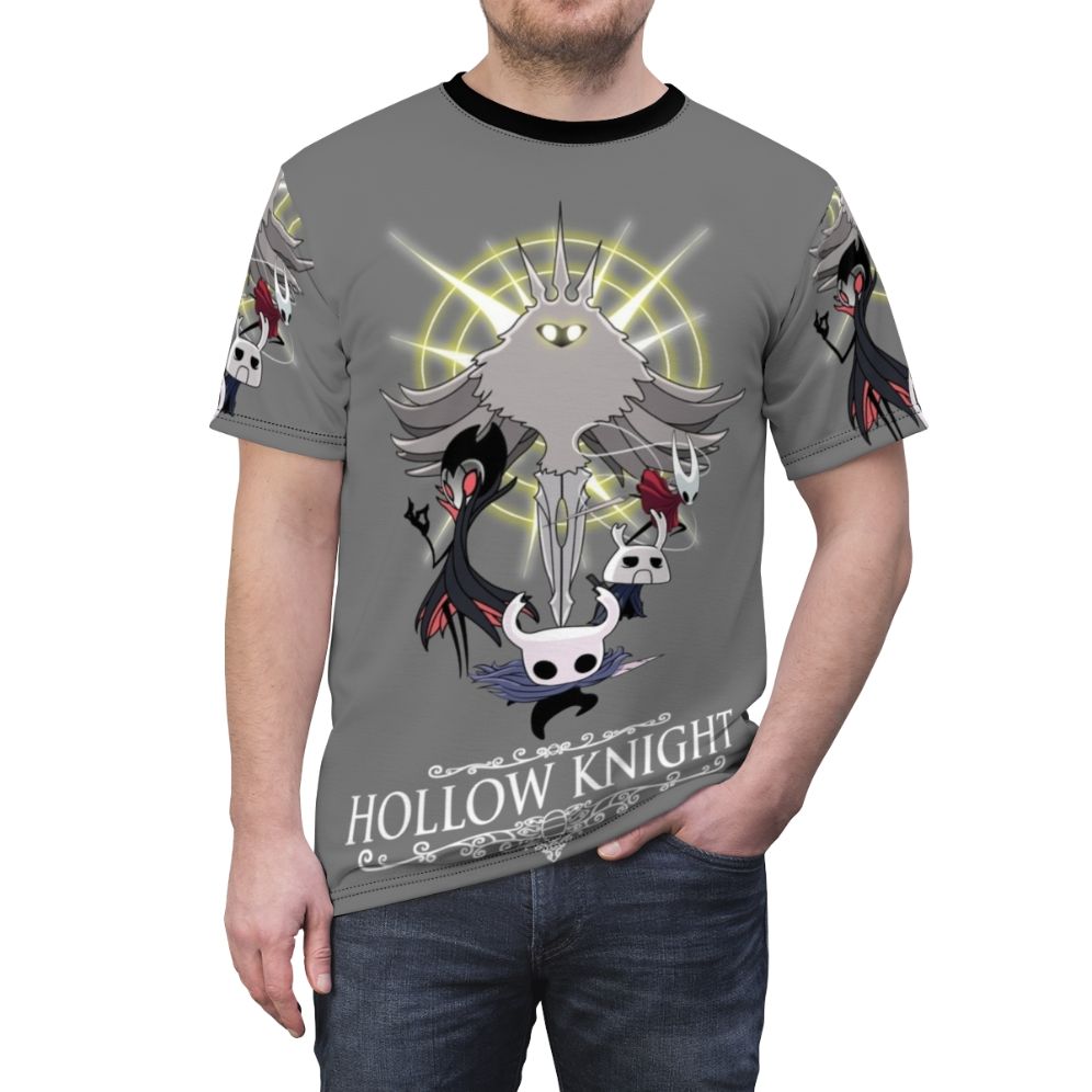 Dark fantasy t-shirt inspired by the Metroidvania game Hollow Knight - men front