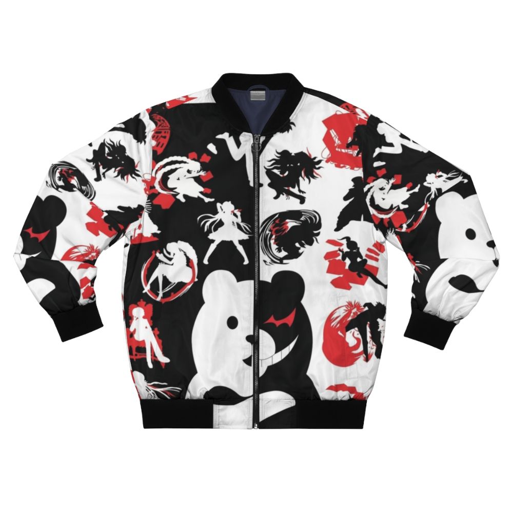 Monokuma despair-inspired bomber jacket with Danganronpa design elements