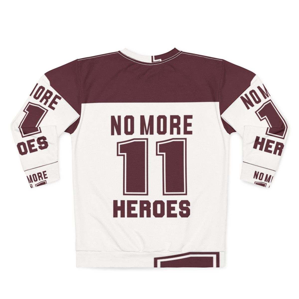 No More Heroes Dark Red Sweatshirt - Back