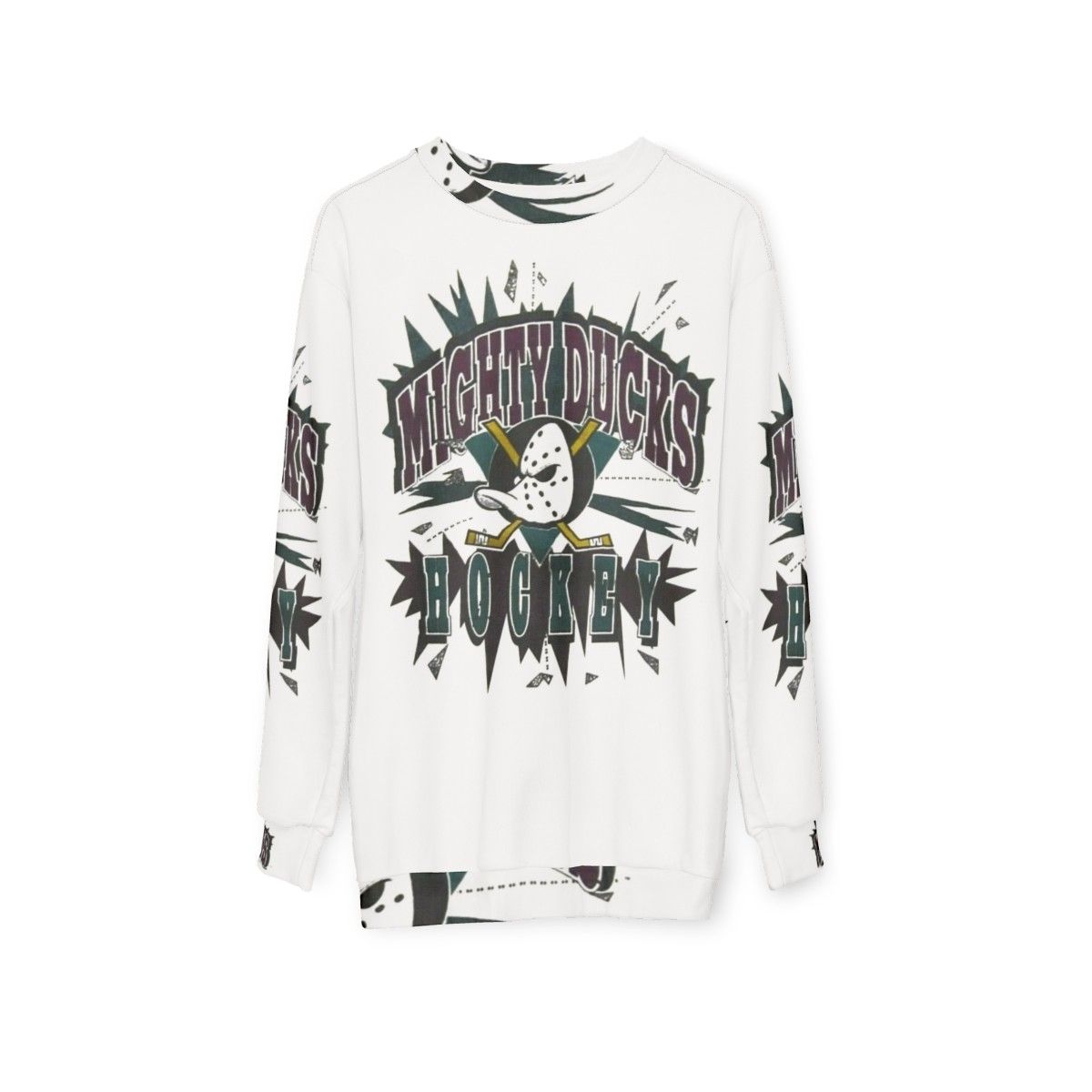 Funny Hockey Mighty Ducks Sports Sweatshirt - hanging