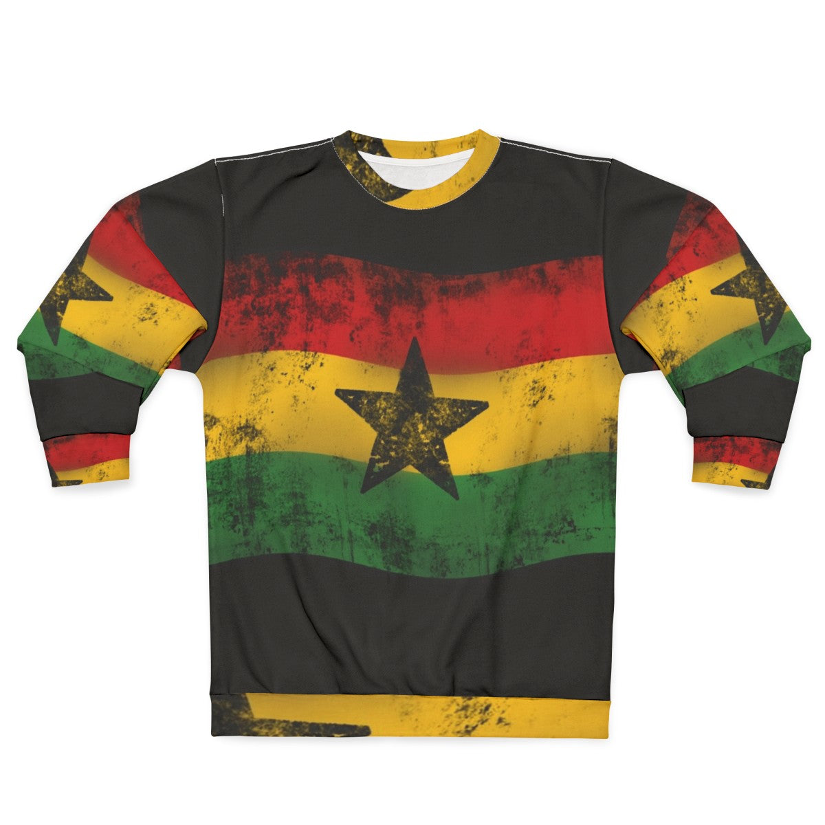 Reggae sweatshirt with One Love Rasta star design