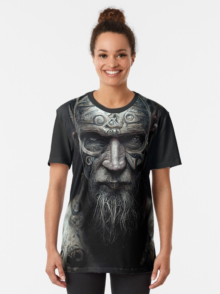 Loki Norse Mythology Graphic T-Shirt featuring the trickster god of Asgard - Women