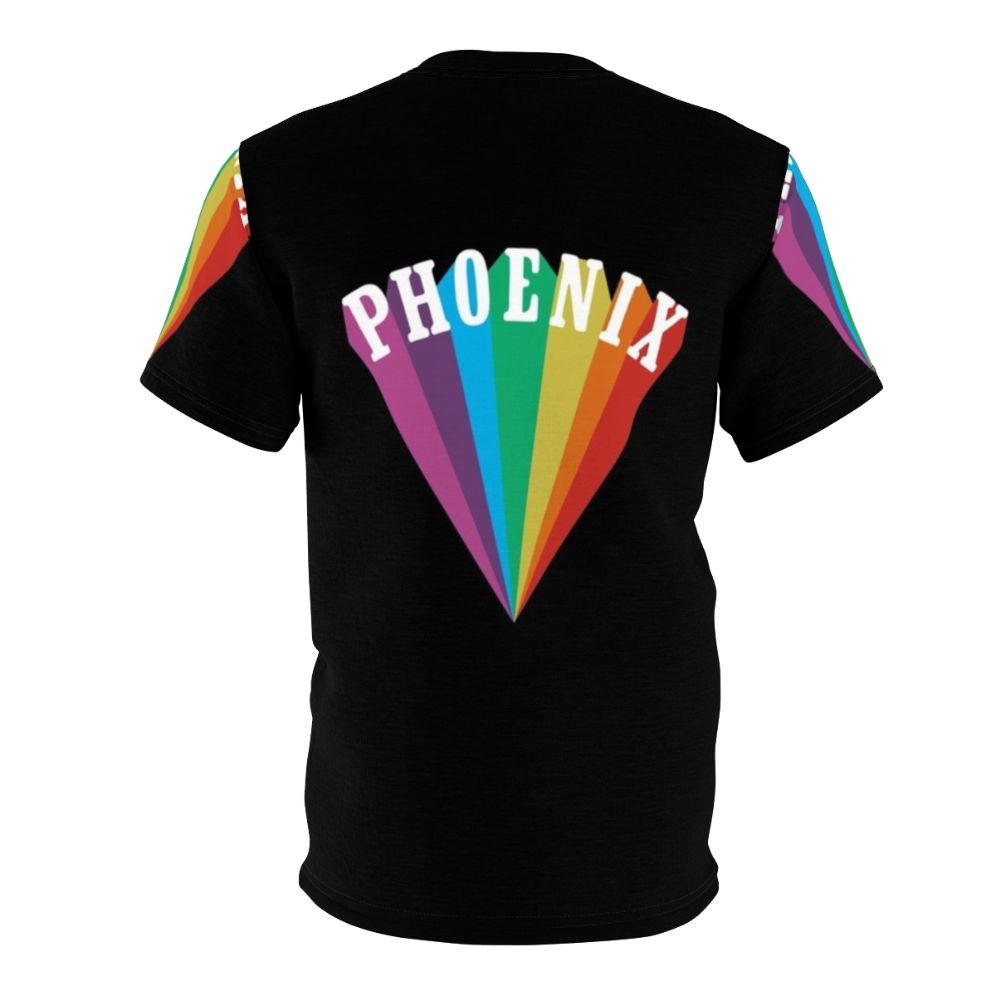 Colorful Phoenix Inspired Indie Band Rainbow All-Over-Print T-Shirt - Back