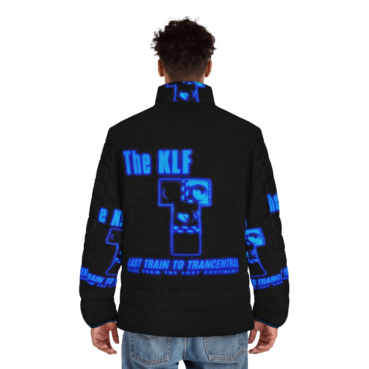 Retro 90s The KLF Last Train to Trancentral puffer jacket - men back