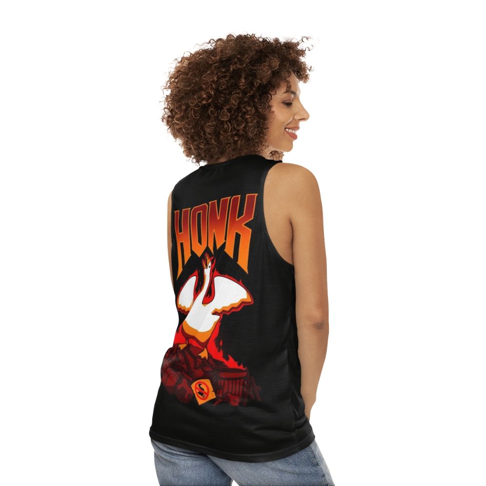 Honk Unisex Gaming Goose Tank Top - women back