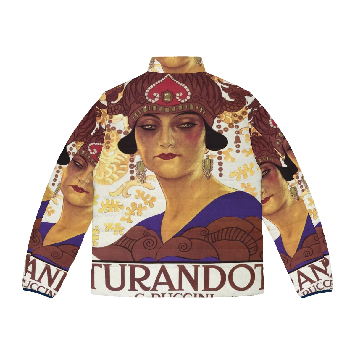 Vintage Turandot opera-inspired puffer jacket - Back