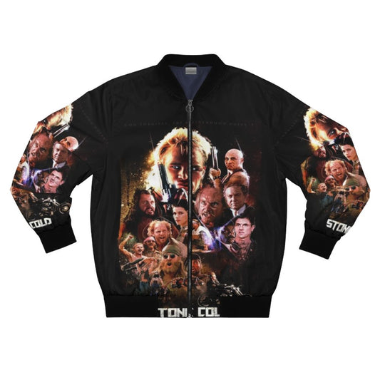 Stone Cold Bomber Jacket, 90s Action Movie Inspired Outerwear with Focus Keyword