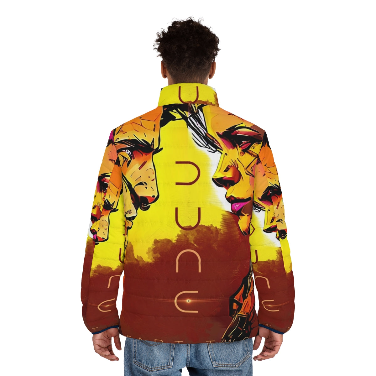 Dune 2 Part 2 (2024) Puffer Jacket featuring the iconic Dune logo and design - men back