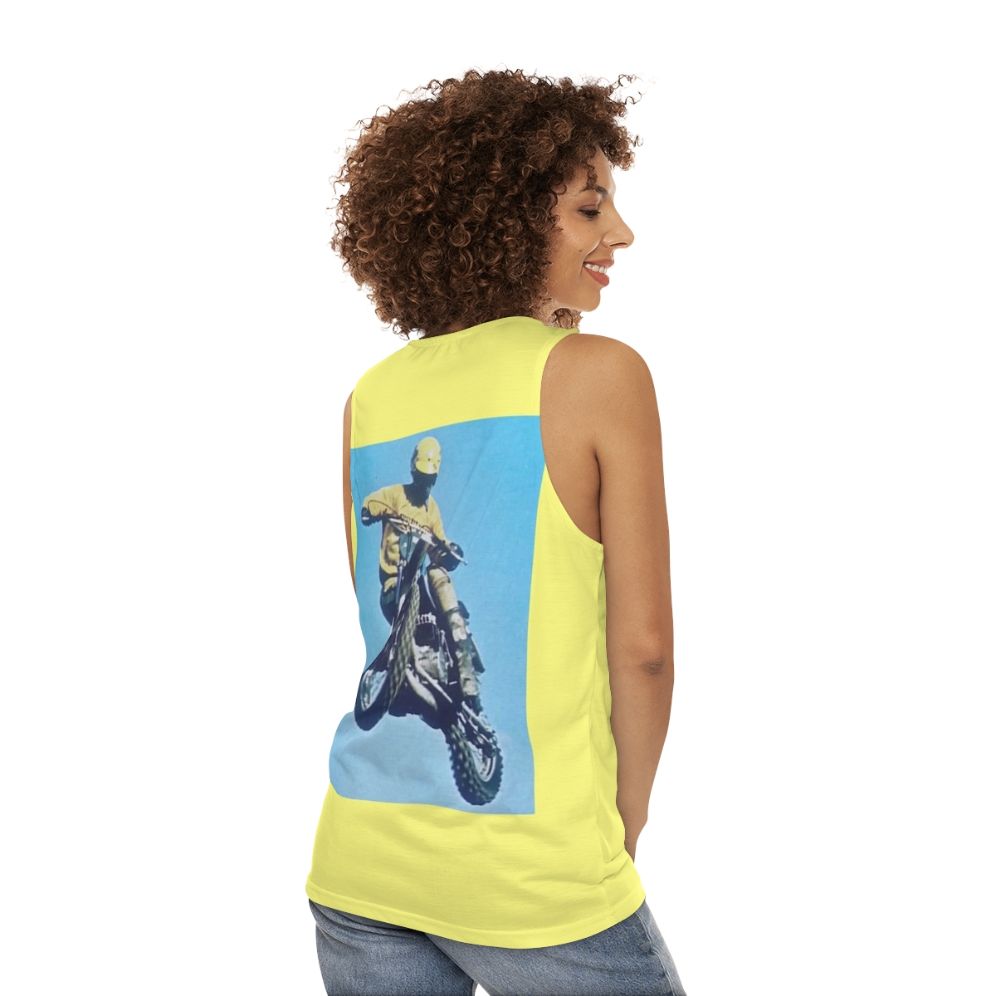 Vintage Motocross Unisex Tank Top - women back