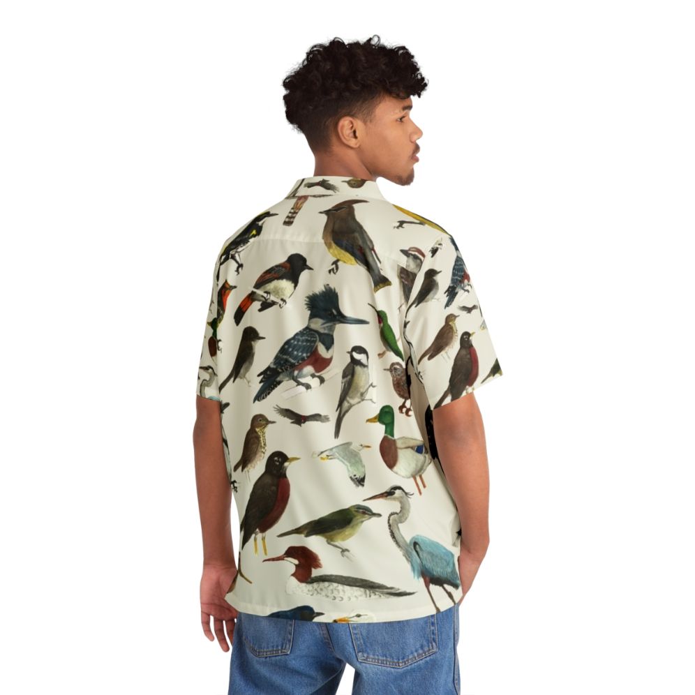 Bird-themed Hawaiian shirt featuring vibrant bird species - People Back