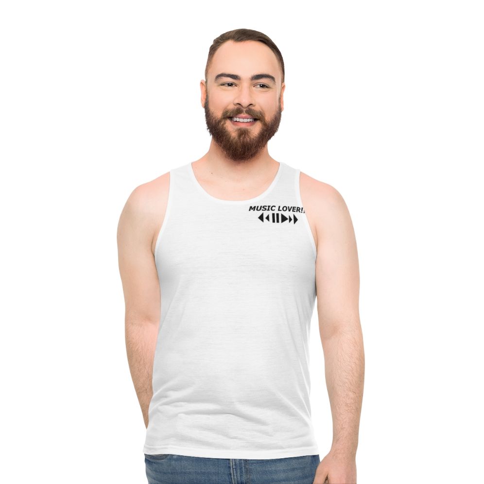 Unisex music lover tank top - men