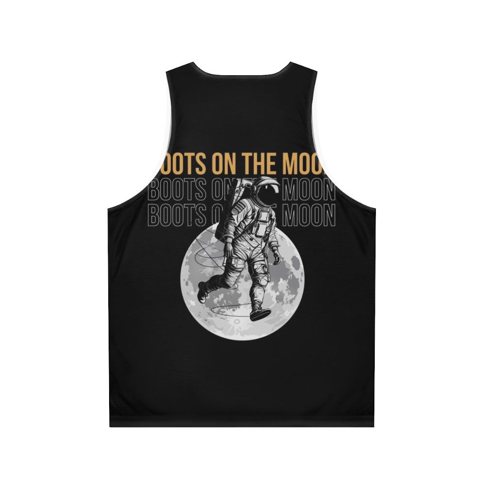 Space Force Boots on the Moon Unisex Tank Top - Back