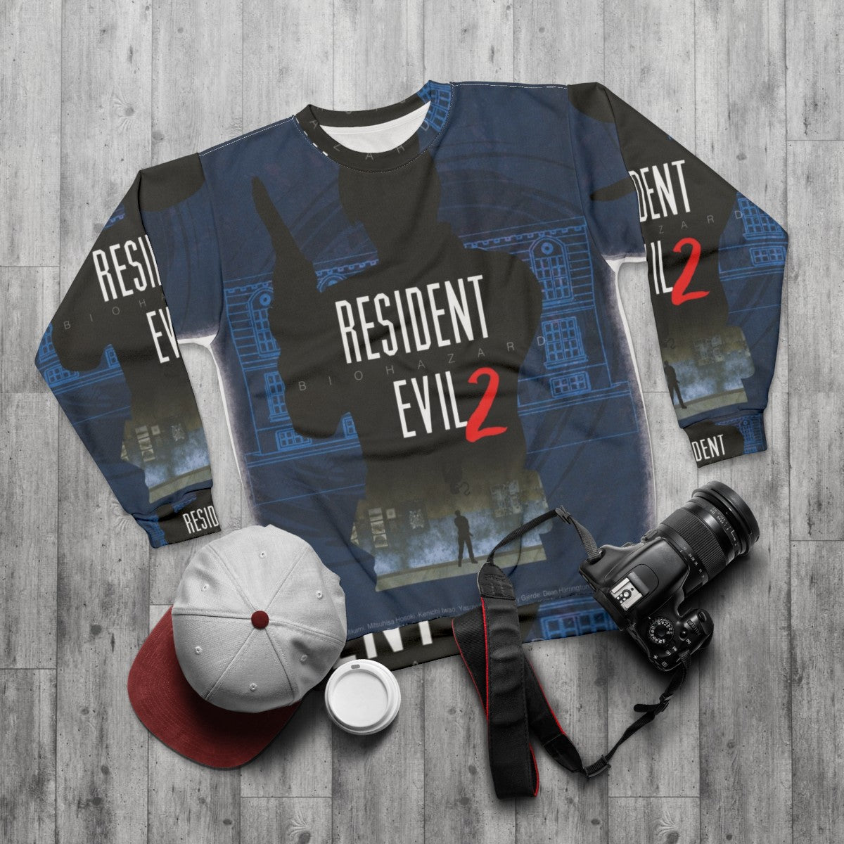 Resident Evil 2 Licker Minimalist Art Sweatshirt - flat lay