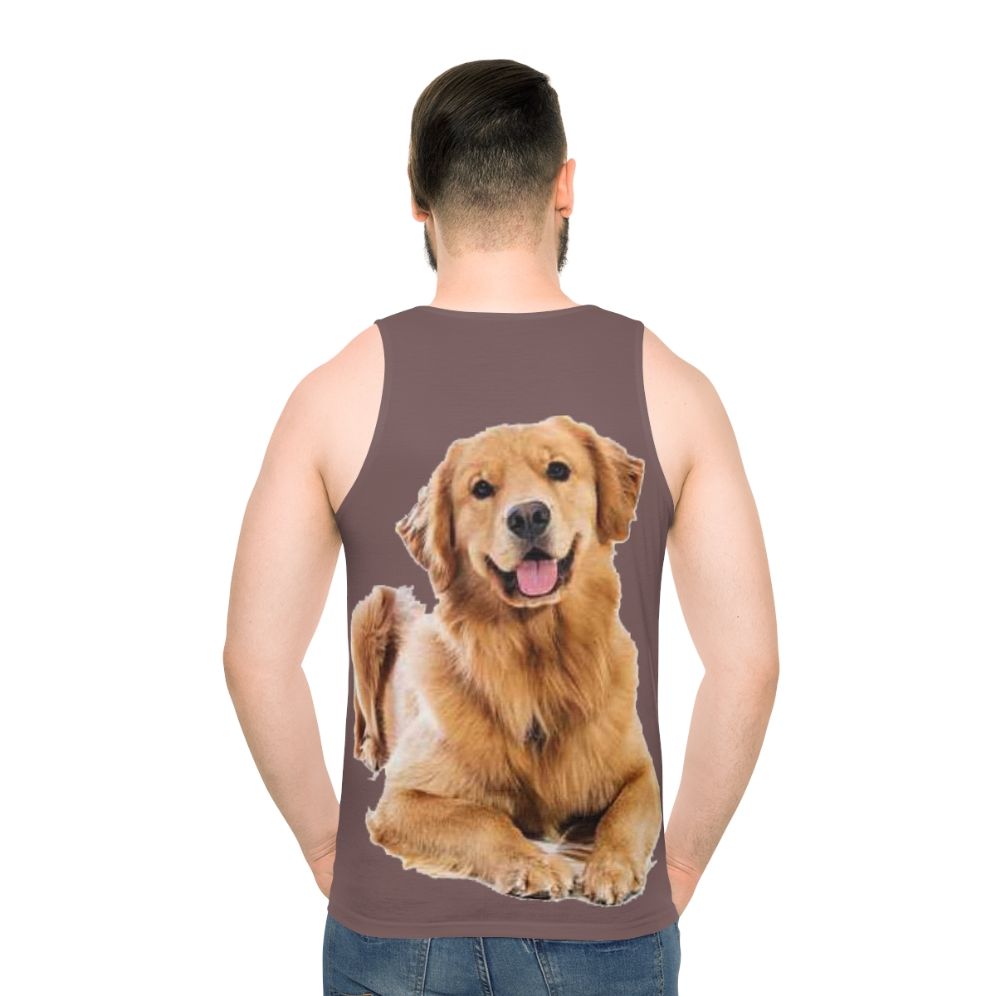 Golden Retriever Unisex Tank Top - men back