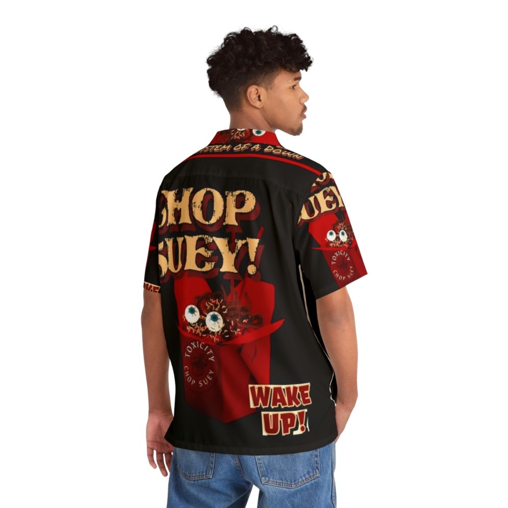 Chop Suey Hawaiian Shirt with Horror Themed Graphic - People Back