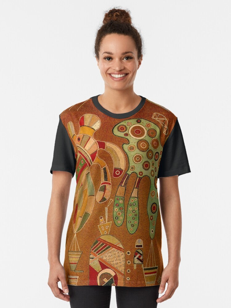 Wassily Kandinsky inspired abstract art graphic t-shirt - Women