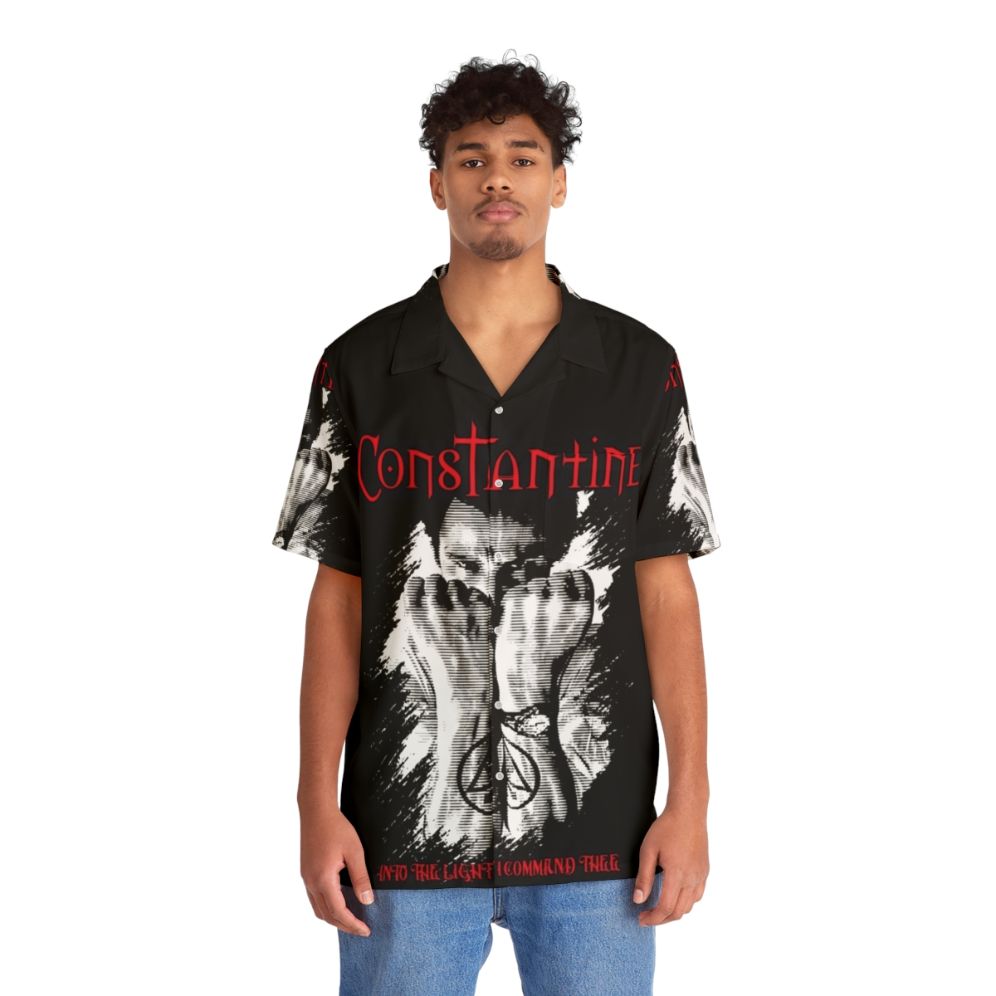 J Constantine Horror-Inspired Hawaiian Shirt - People Front