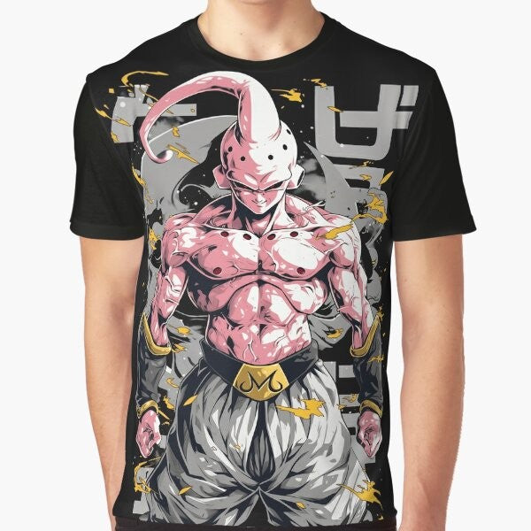 Majin Buu from the Dragon Ball Z anime series graphic t-shirt