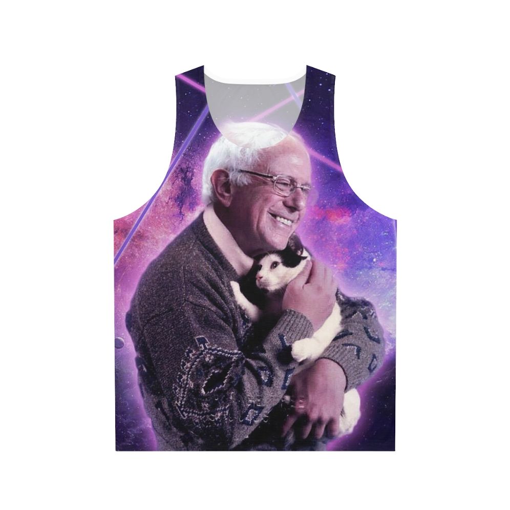 Political Astronaut Cat Halftone Graphic Unisex Tank Top