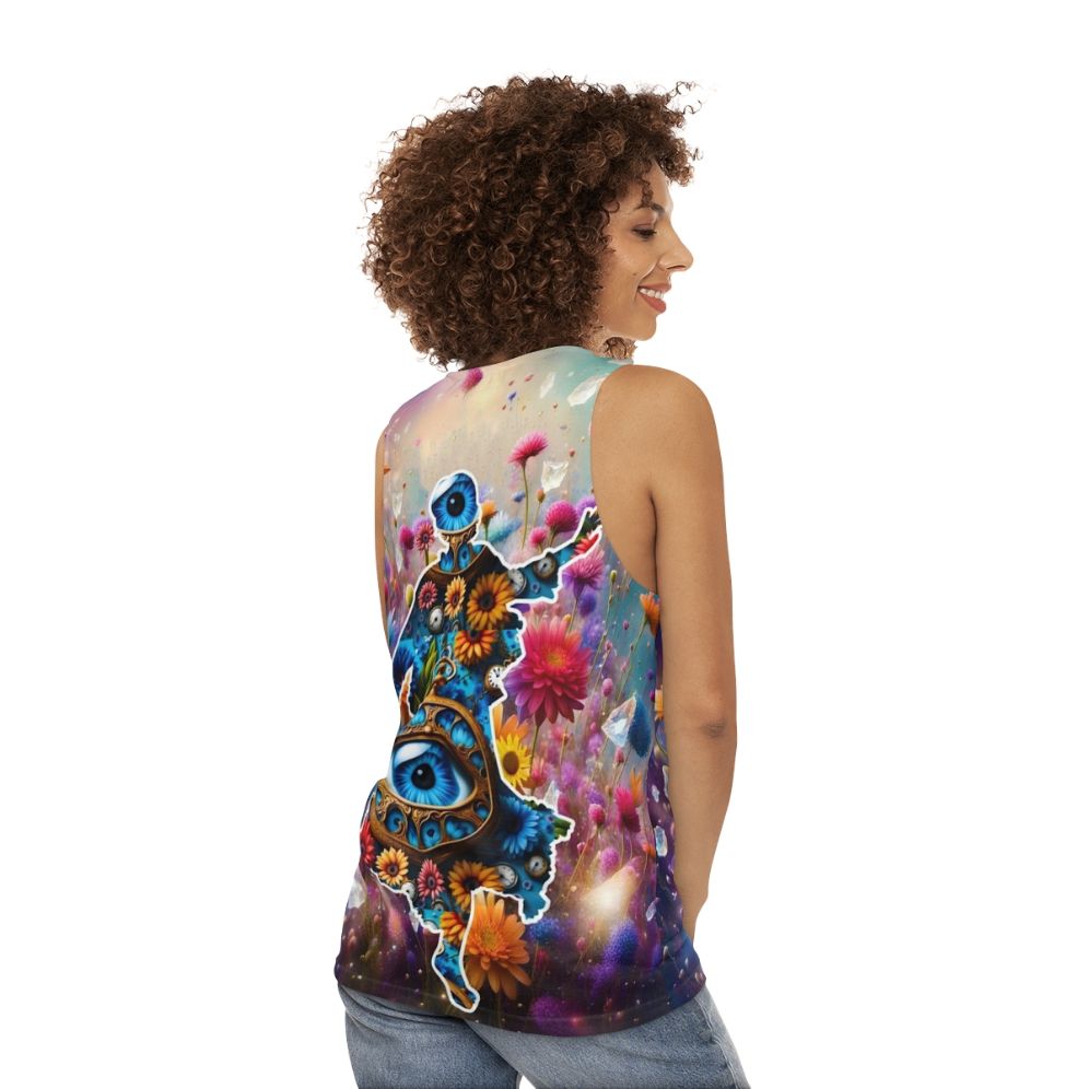 Flower Time Dancer Unisex Tank Top - women back