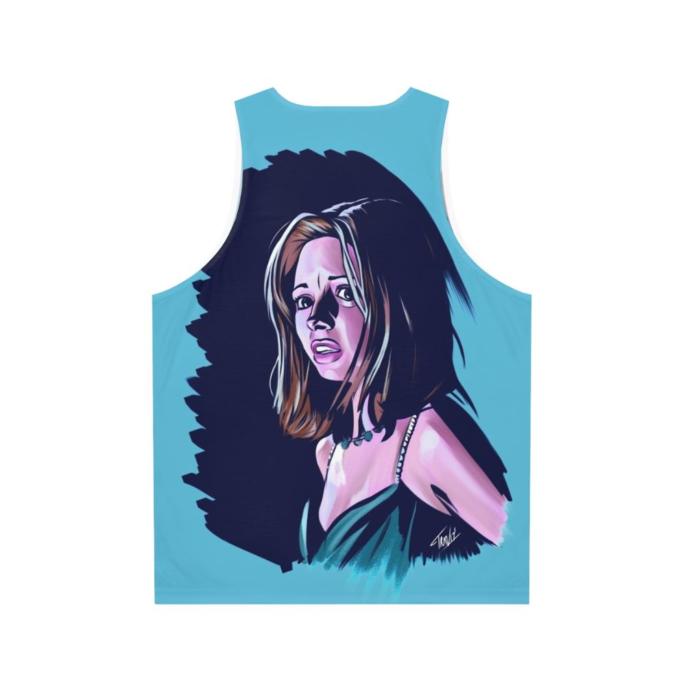 Unisex horror slasher fisherman killer tank top - Back