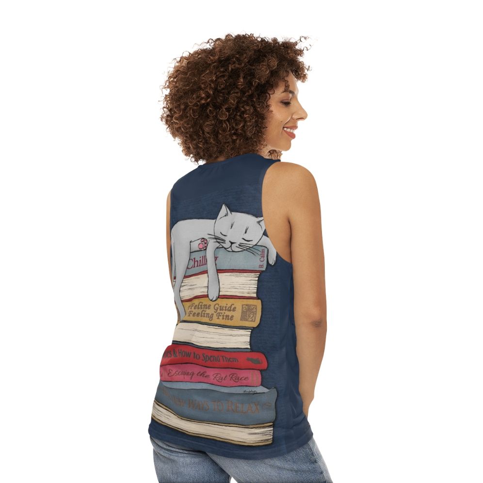 Chill Like a Cat Unisex Tank Top - women back