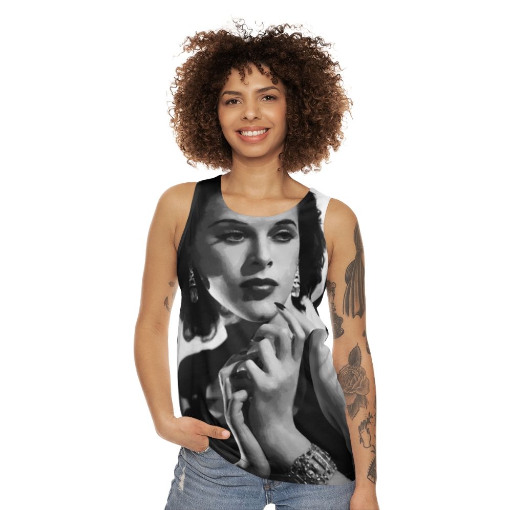 Vintage Hedy Lamarr Portrait Unisex Tank Top - women