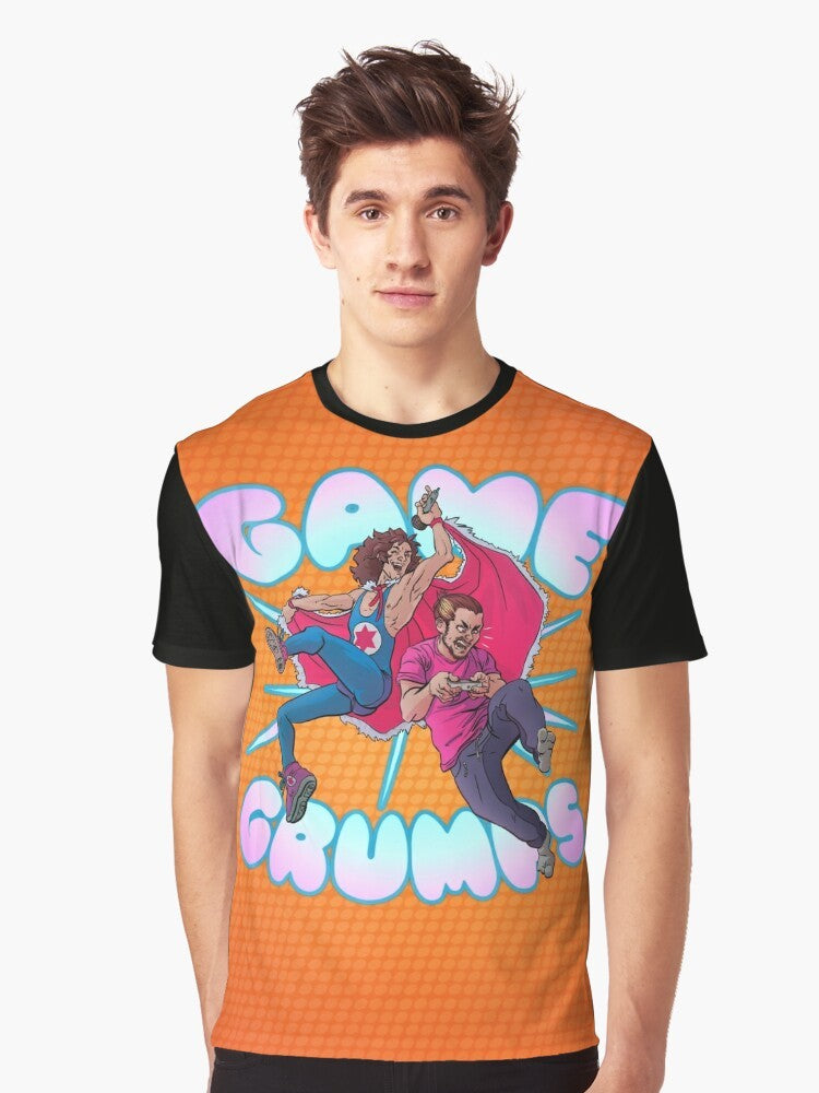 Game Grumps YouTube Gamer T-Shirt featuring the popular gaming personalities Danny Sexbang, Egoraptor, and Arin Hanson - Men