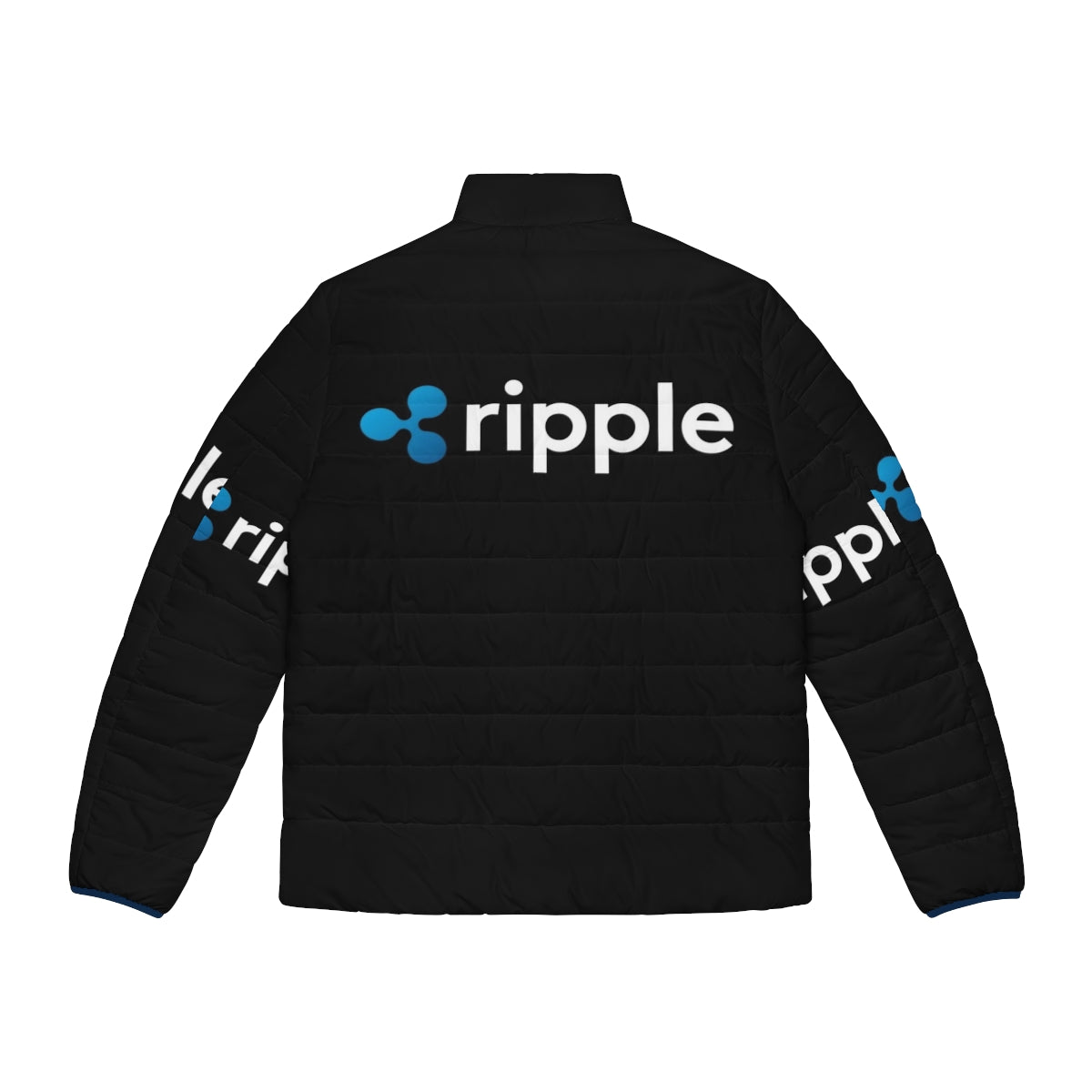 Ripple XRP Cryptocurrency Puffer Jacket - Back