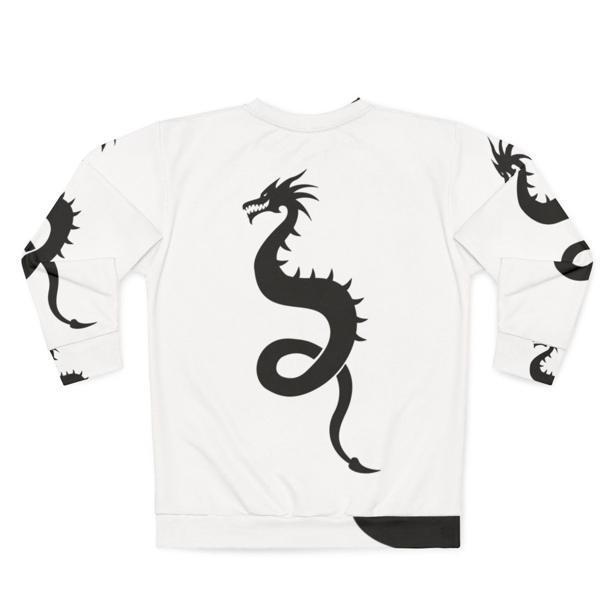 Legendary animals dragon silhouette cool sweatshirt - Back