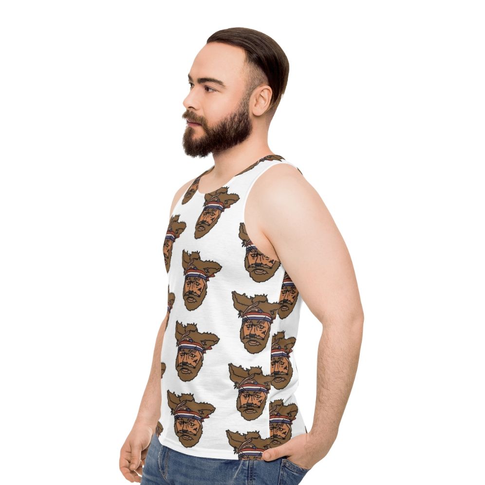 The Mighty Boosh Crack Fox Unisex Tank Top - men side