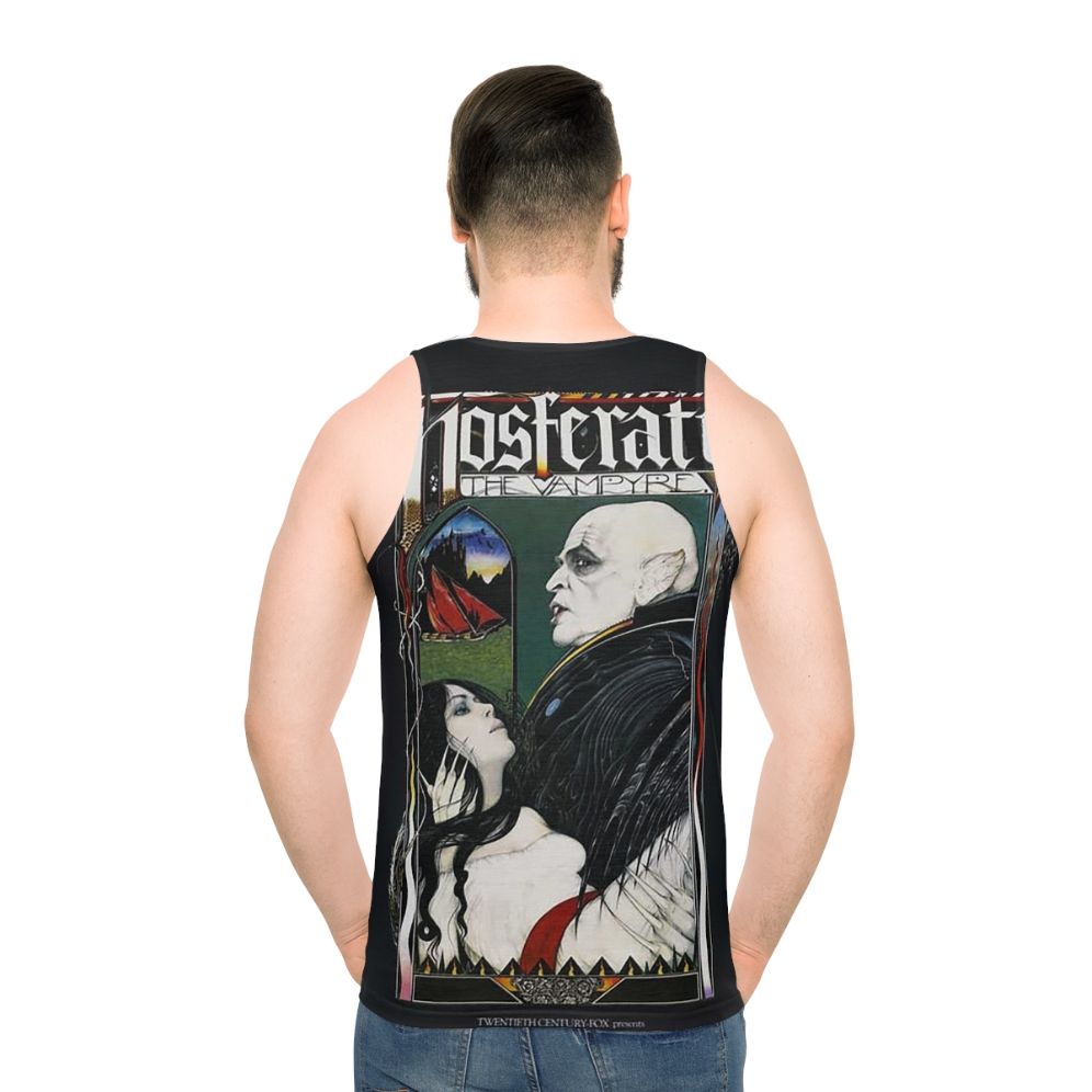 Vintage Nosferatu movie poster unisex tank top - men back