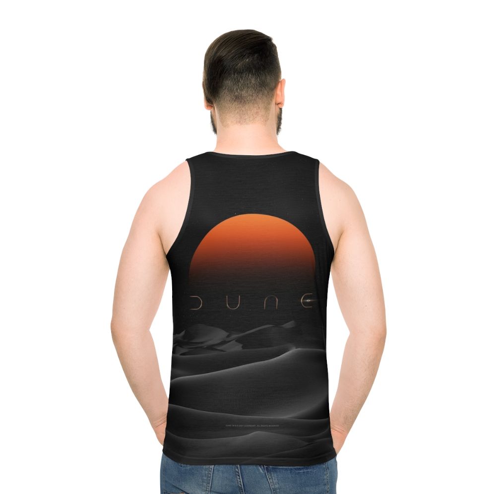 Dune Sunset Unisex Tank Top - men back