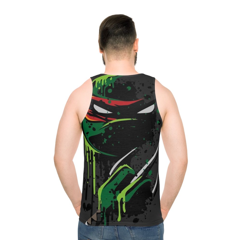 Cowabunga Raphael Ninja Turtle Unisex Tank Top - men back