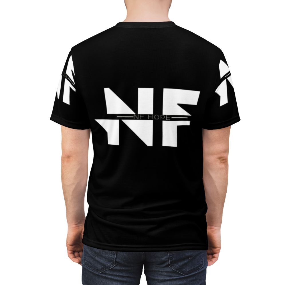 Nate Feuerstein NF Fan Art Graphic T-Shirt with Uplifting Lyrics and Quotes - men back