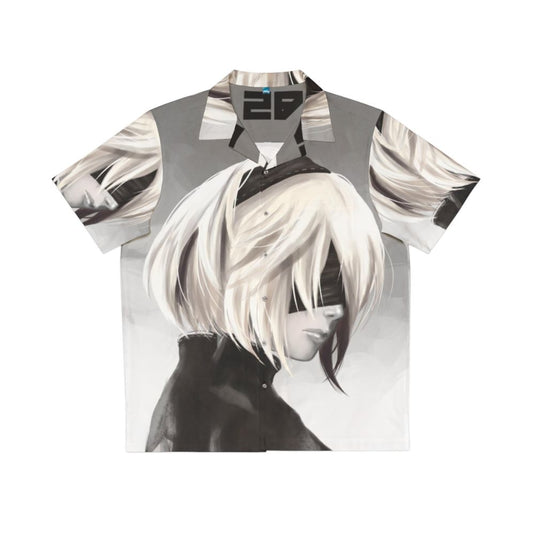 2B Nier Automata Inspired Hawaiian Shirt Digital Illustration