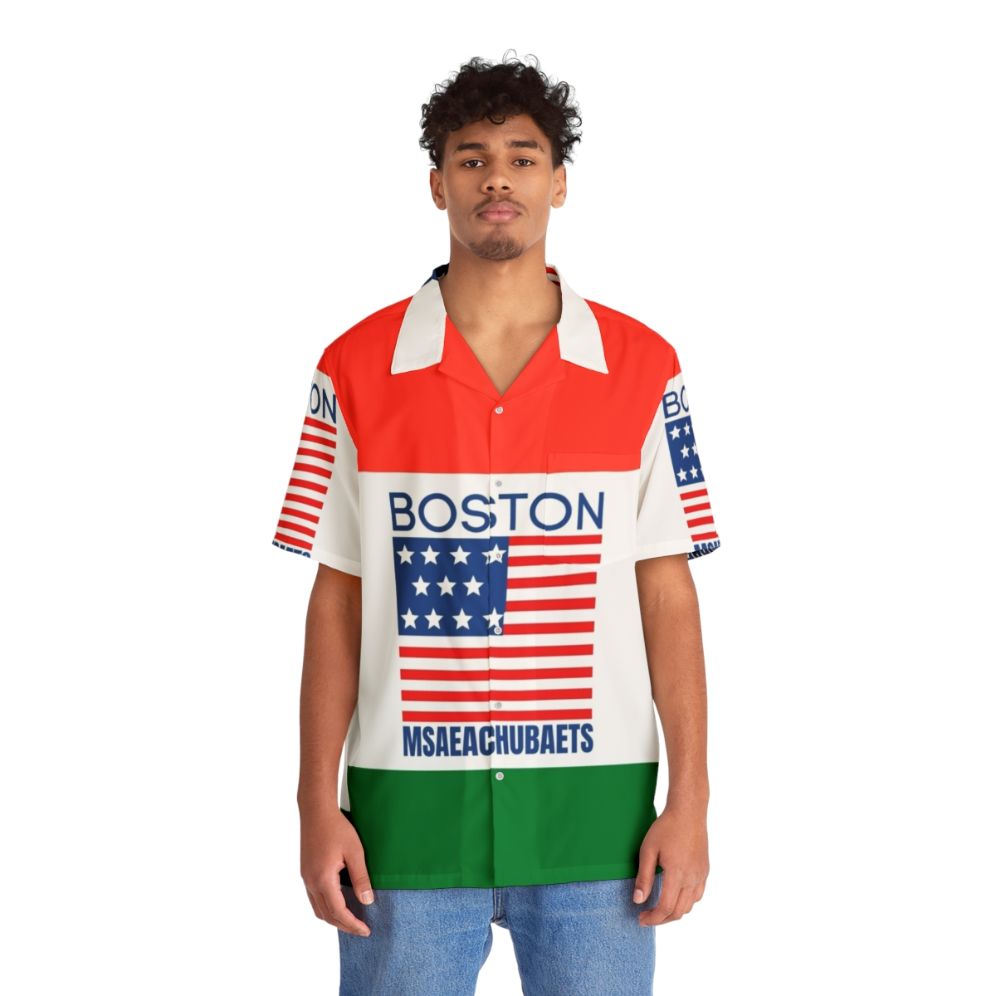 Boston Msaeachubaets Hawaiian Shirt with Customizable Design - People Front