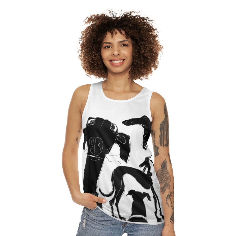 Greyhound Pixel Graphic Tank Top - women