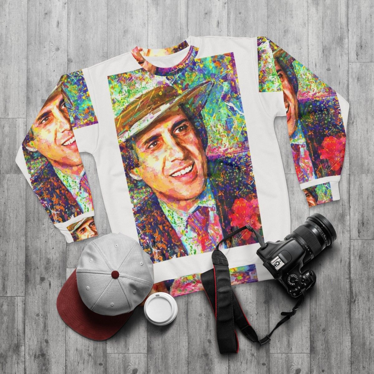 Adriano Celentano Impressionist Dream Sweatshirt - flat lay