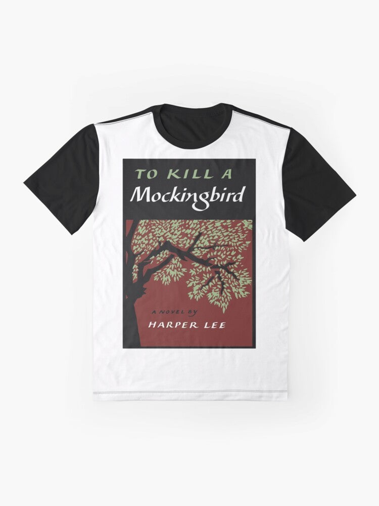 Graphic t-shirt featuring the classic novel "To Kill a Mockingbird" by Harper Lee - Flat lay